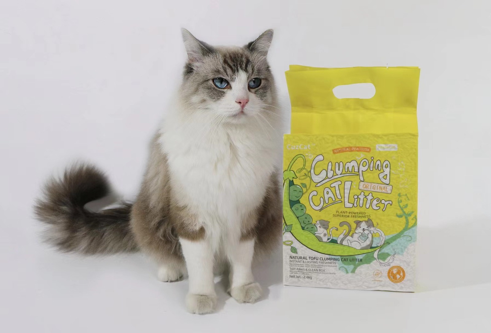 Cát đậu nành Cuzcat Tofu Cat Litter Túi 2.4kg