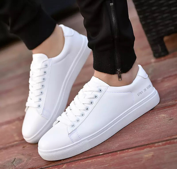 Giày Sneaker Unisex Cặp Đôi Nam Nữ Đế Bằng Gót Chữ Số Hapu