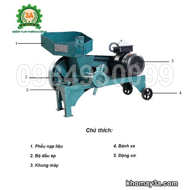 Máy ép cám viên trục ngang không đầu cắt 3A3Kw - Hàng Chính Hãng