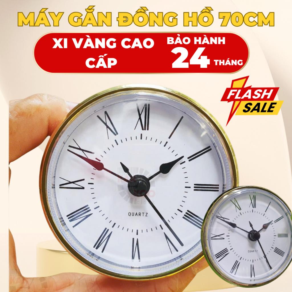 Bộ Máy Đồng Hồ Gắn Đồng Hồ Để Bàn Gỗ/Kính – Đường Kính 70cm – Xi Vàng Cao Cấp – Bảo Hành 2 Năm