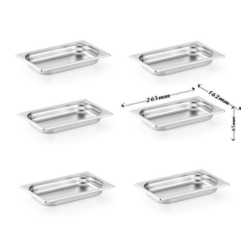 Khay đựng thực phẩm inox , đựng thạch Topping Inox 1/4