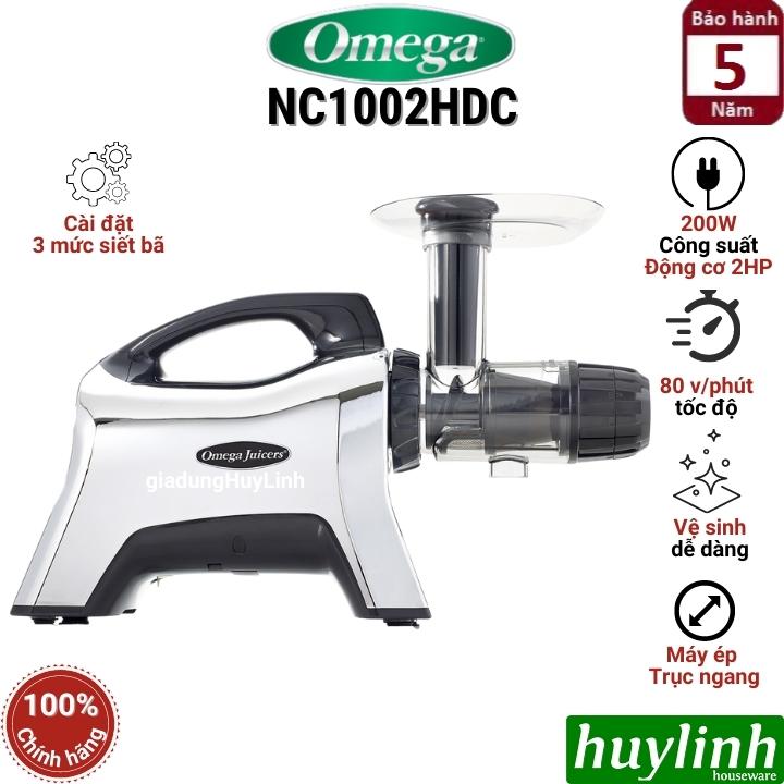 Máy ép chậm trục ngang Omega NC1002HDC - 200W - Hàng chính hãng - Tối ưu ép rau củ - Đa dạng phụ kiện