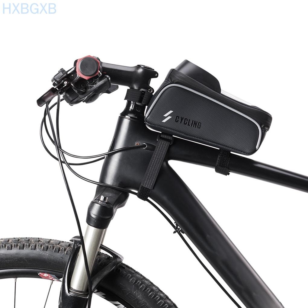 Bike Waterproof Bag Top Tube Handlebar Case Touchscreen Cell Phone Mount Holder Road Bicycle Front Frame Bag