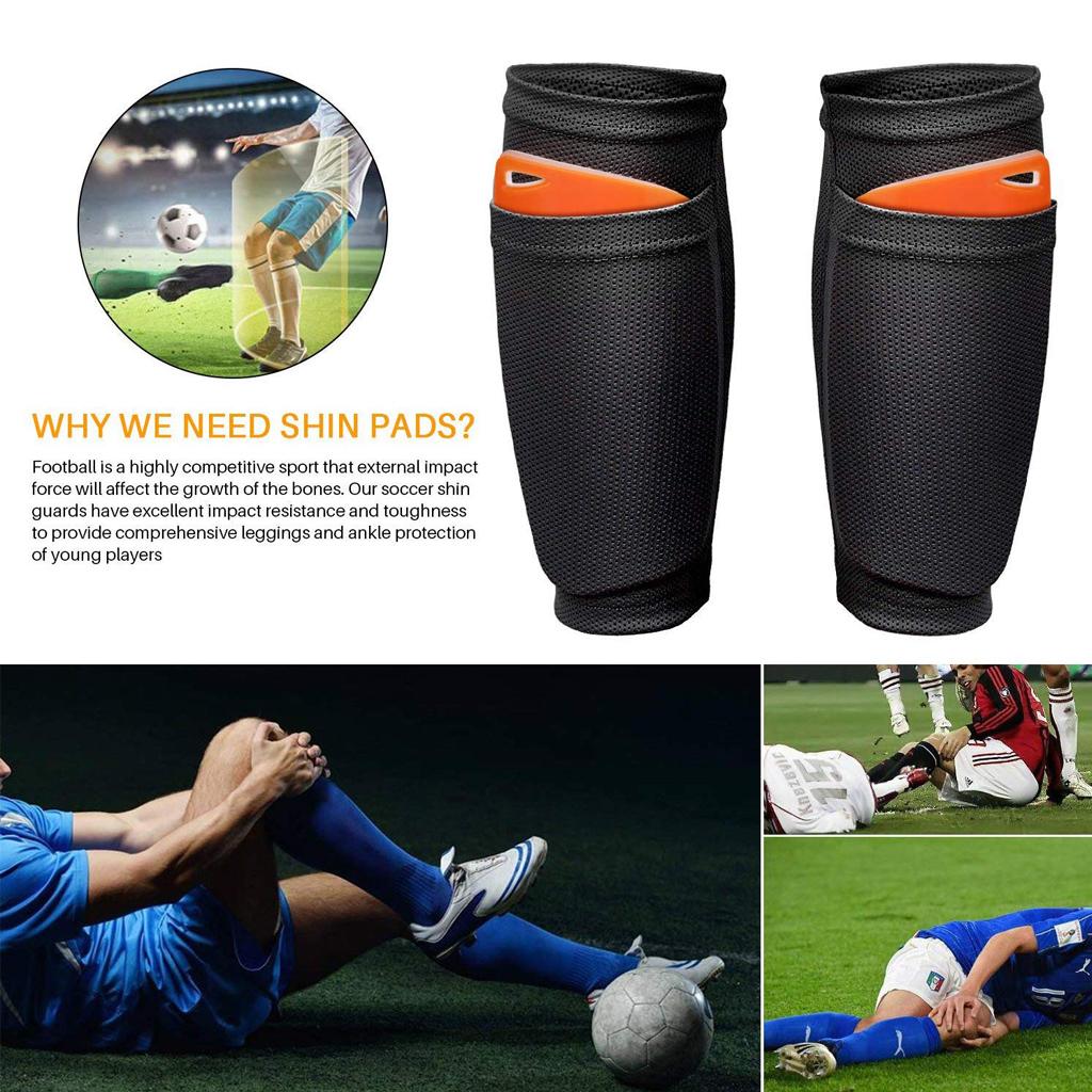 Đáng giá 1 cặp bóng đá bóng đá bảo vệ thanh thiếu niên tất Color: Only Socks Black Size: L