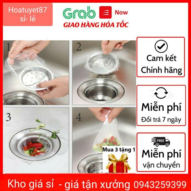 Set 100 túi lọc rác cho bồn rửa bát, rửa chén trong nhà bếp