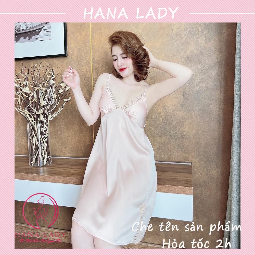 Váy ngủ 2 dây mặc nhà - Đầm ngủ lụa cao cấp kèm quần (có mút ngực) VN492