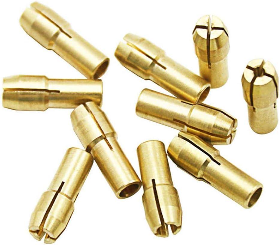 10 Mâm cặp đồng thau chính xác 0,5-3,2mm cho máy khoan Dremel - Dụng cụ quay mâm cặp điện