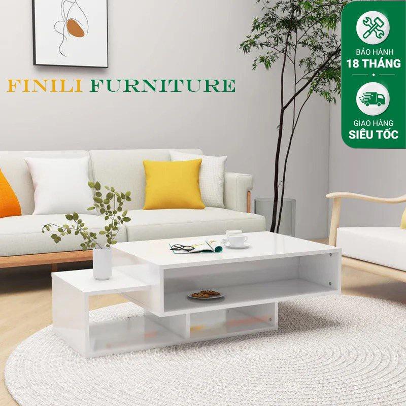 Bàn trà sofa 2 khối xếp tầng hình chữ nhật mới kiểu ngồi bệt FBT05