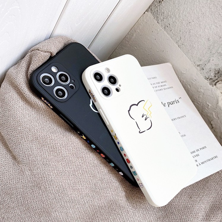 Ốp Lưng Cạnh Vuông Pika Dành Cho iPhone 6 / 6 Plus / 7 / 7 Plus / 8 / 8 Plus / X / Xs / Xs Max / 11 / 11 Pro / 11 Pro Max / 12 / 12 Pro / 12 Pro Max