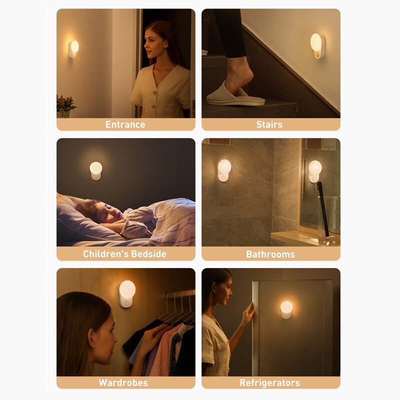 Đèn cảm ứng chuyển động thông minh Baseus Full Moon Human Body Induction Night Light (1200mAh, PIR Intelligent Motion )