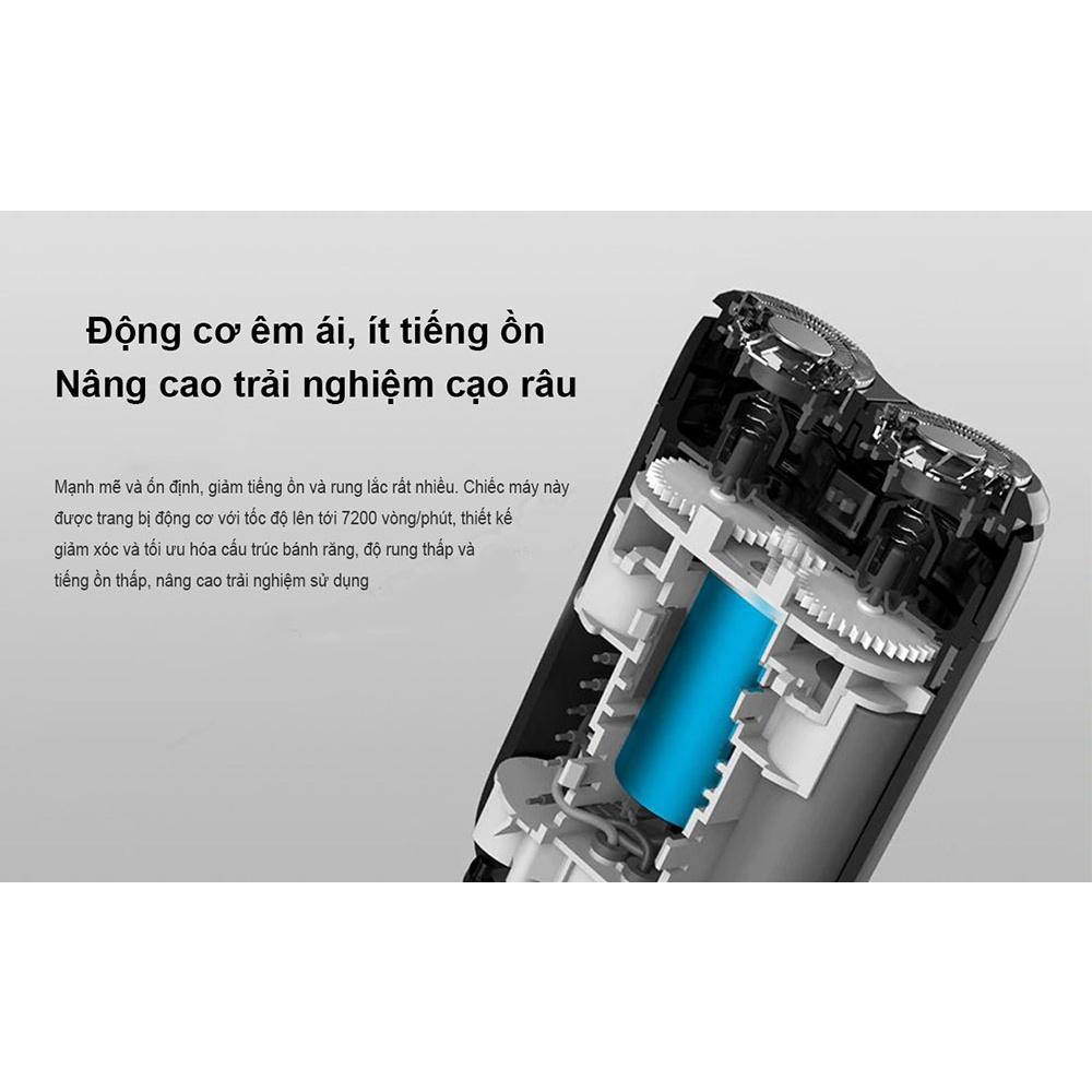 Máy Cạo Râu Mini Xiaomi Mijia S100 MSX201, 2 lưỡi, chống nước IPX7