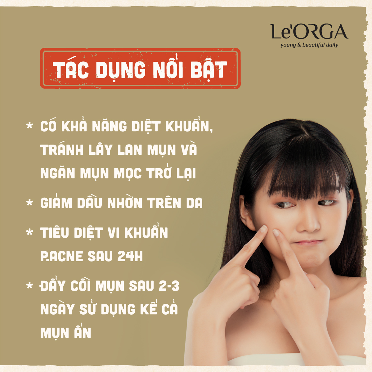 Serum Làm Giảm và Ngăn Ngừa Mụn - Le’Orga ACNE24h