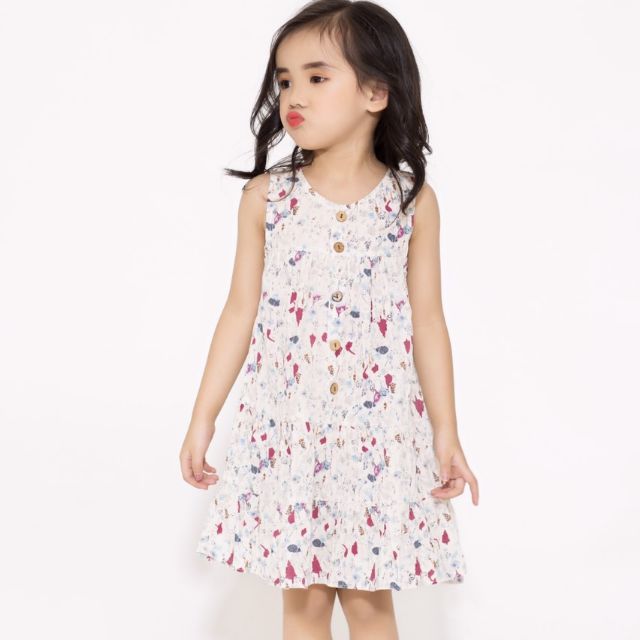 Váy hè họa tiết cho bé gái 1-6 tuổi