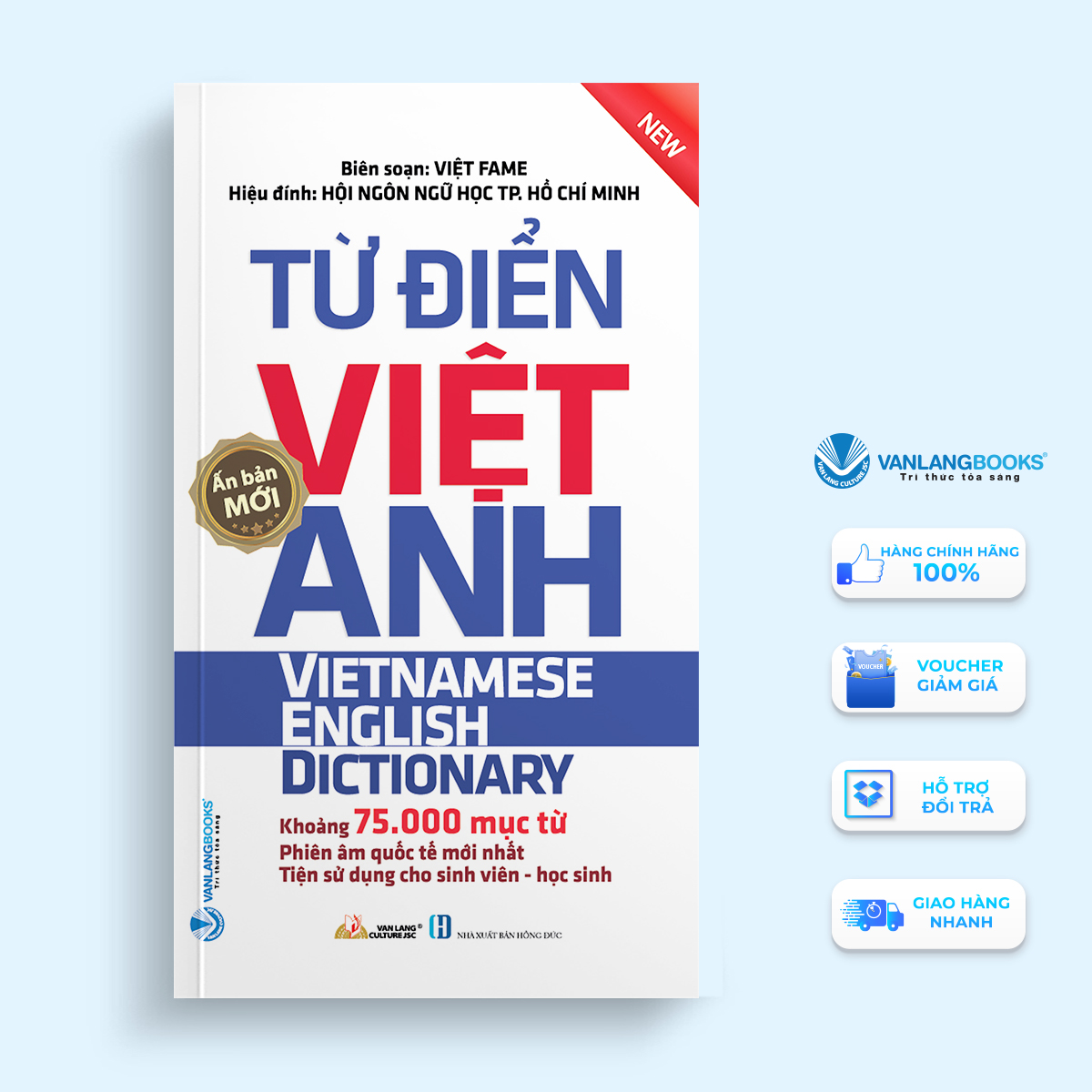 Từ Điển Việt - Anh Khoảng 75.000 Mục Từ (Tái Bản) – Vanlangbooks