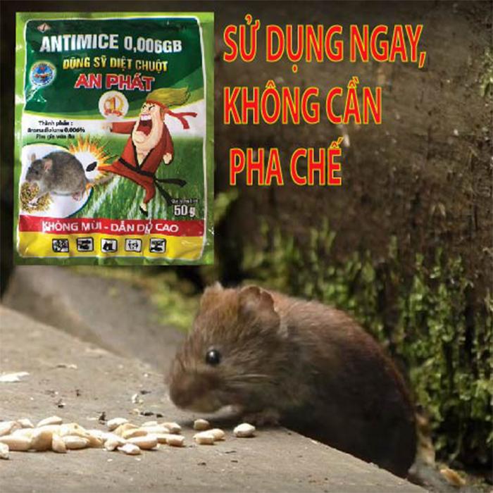 Thuốc diệt chuột sinh học An Phát 50g, thuốc chuột sinh học, thuốc diệt chuột hiệu quả 100%, bả diệt chuột an phát