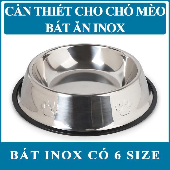 Bát Ăn Inox 15cm Cho Thú Cưng Chó Mèo - Phụ Kiện Cho Thú Cưng