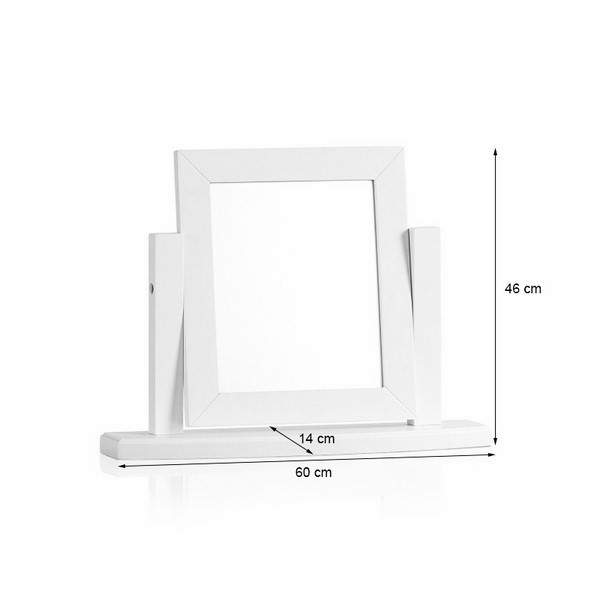 Gương Để Bàn Shutter Gỗ Sồi Ibie GMPSHUO - Trắng (60 x 14 cm)