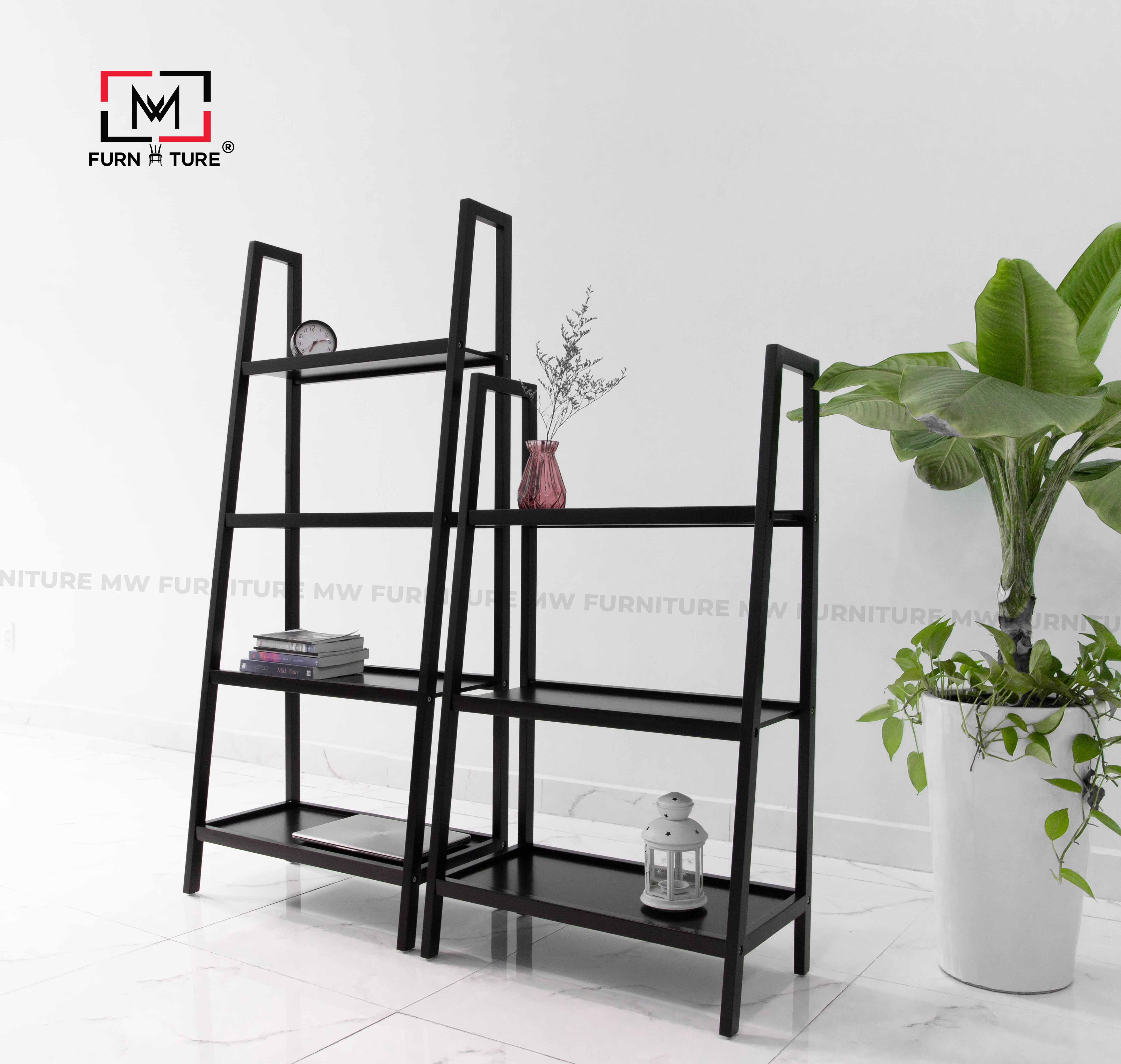 COMBO KỆ SÁCH GỖ 3 TẦNG VÀ 4 TẦNG SIZE L - COMBO A BOOK SHELF SIZE L