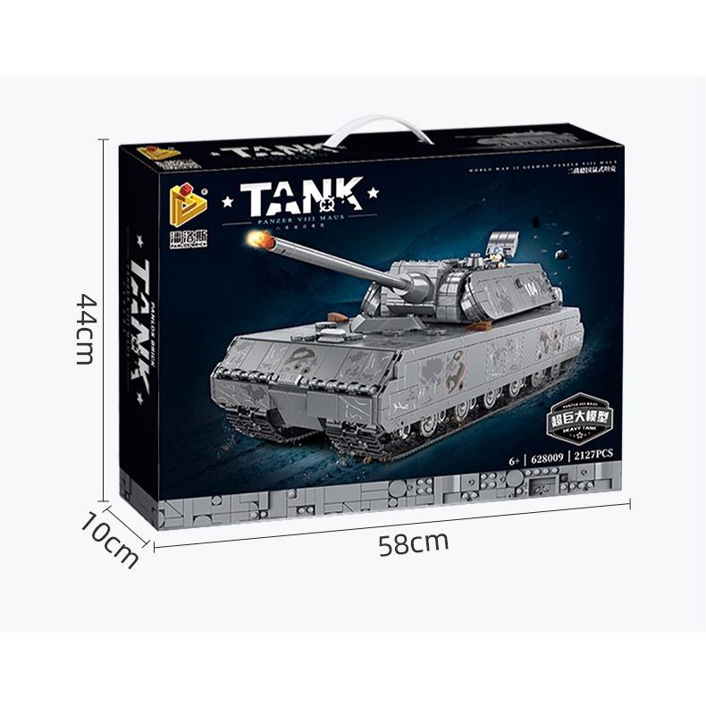 Đồ chơi Lắp ráp Maus Tăng Đức Thế chiến II - Panlos 628009 German Tank - Xếp hình thông minh - Mô hình trí tuệ