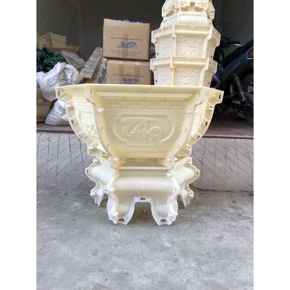 Bộ khuôn lục giác 55 ABS dáng bầu mẫu cây tùng ghép PHÚC LỘC THỌ kèm chân quỳ