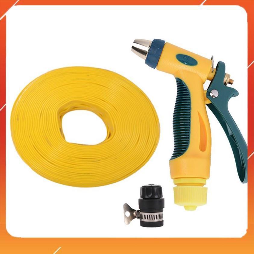 Bộ dây vòi xịt nước rửa xe,tưới cây tăng áp 3 lần 7-10m