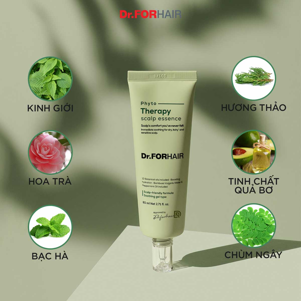 Tinh chất dưỡng da đầu nhạy cảm Dr.FORHAIR Phyto Therapy Scalp Essence