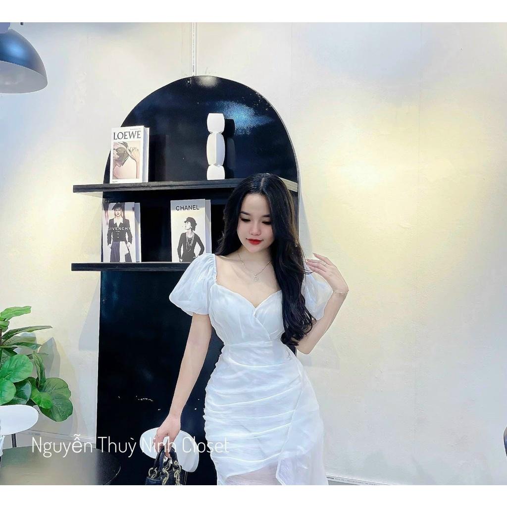 FREESHIP Đầm váy nữ ôm body dự tiệc tôn dáng 3 màu sang chảnh phối tơ kiếng KIM GIA DS