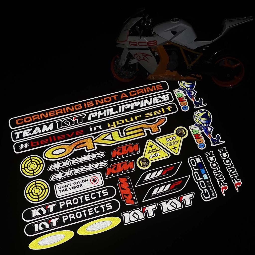 Phản chiếu Xe máy Nhãn dán EVO Chất lượng cao Xe đạp Xe ô tô Decal Vinyl