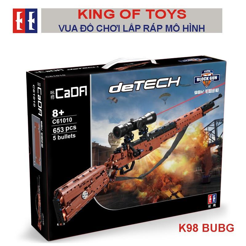 Đồ Chơi Lắp Ráp Kiểu Lego CaDA C61010 Mô Hình K98 PUBG 653 Mảnh Ghép