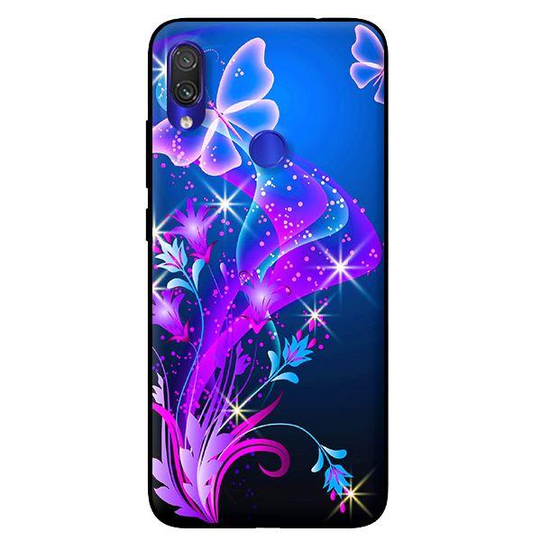 Ốp lưng in cho Xiaomi Redmi Note 7 mẫu Họa Tiết Bướm Tím - Hàng chính hãng