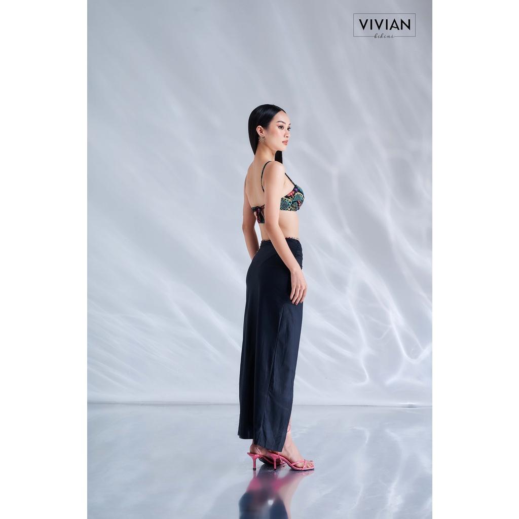 Váy cover nữ cao cấp  kiểu dáng dài - màu đen - VC015_BL