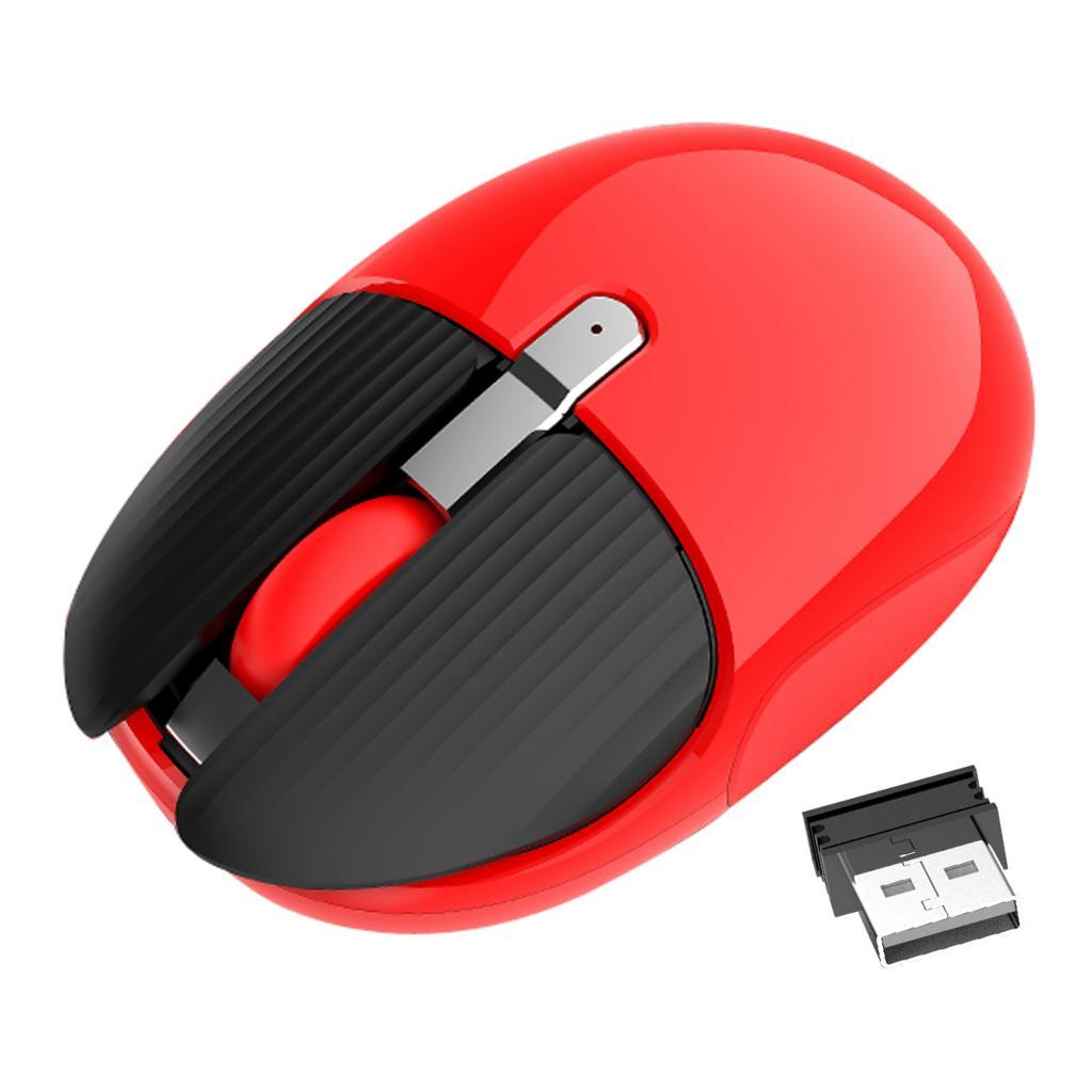 Computer Wireless Mouse, Wireless Ergonomic Mouse 2.4G Portable Mobile Mouse Optical Mice with Receiver, 1600 DPI, 4 Buttons for Laptop, Notebook, PC