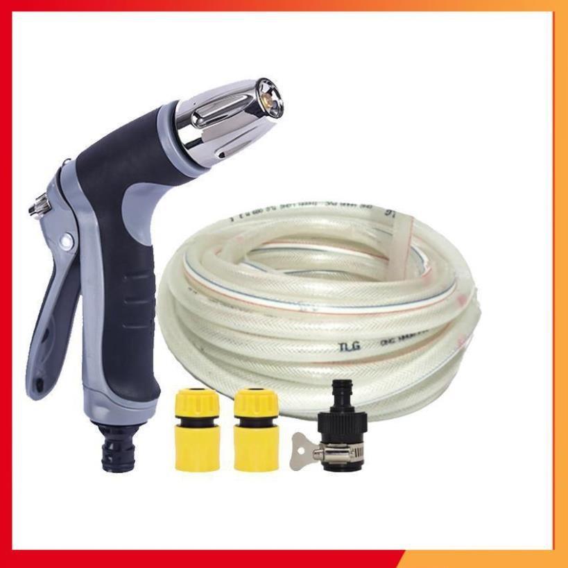 Bộ dây và vòi xịt rửa xe tưới cây tăng áp 3-5m 206817