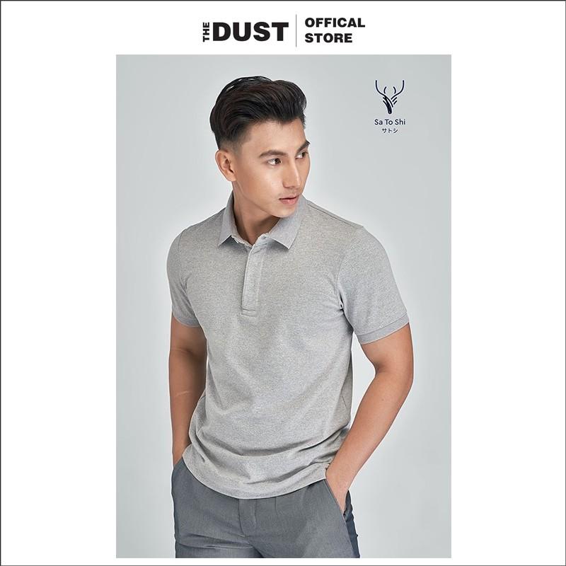 Áo thun polo nam cổ bẻ phối viền STS trơn basic, vải cotton cá sâu, form slim fit, trẻ trung, lịch lãm - THE DUST