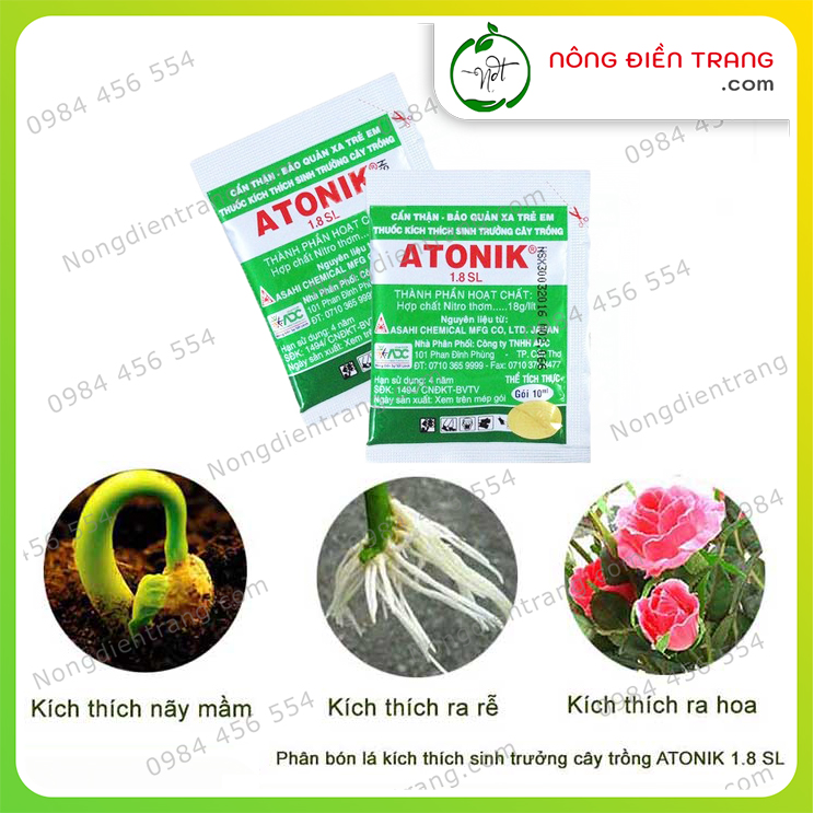 ATONIK 1.8 SL Kích thích sinh trưởng cây trồng - Gói 10ml - VTNN Nông Điền Trang
