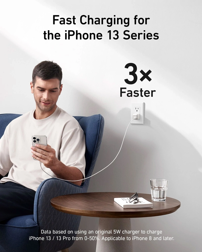 Cóc củ sạc Type C sạc nhanh 20W chuẩn sạc PD 3.0 cho iPhone / iPad / Smartphone Android hiệu Anker 511 Nano Pro A2637 - hàng nhập khẩu
