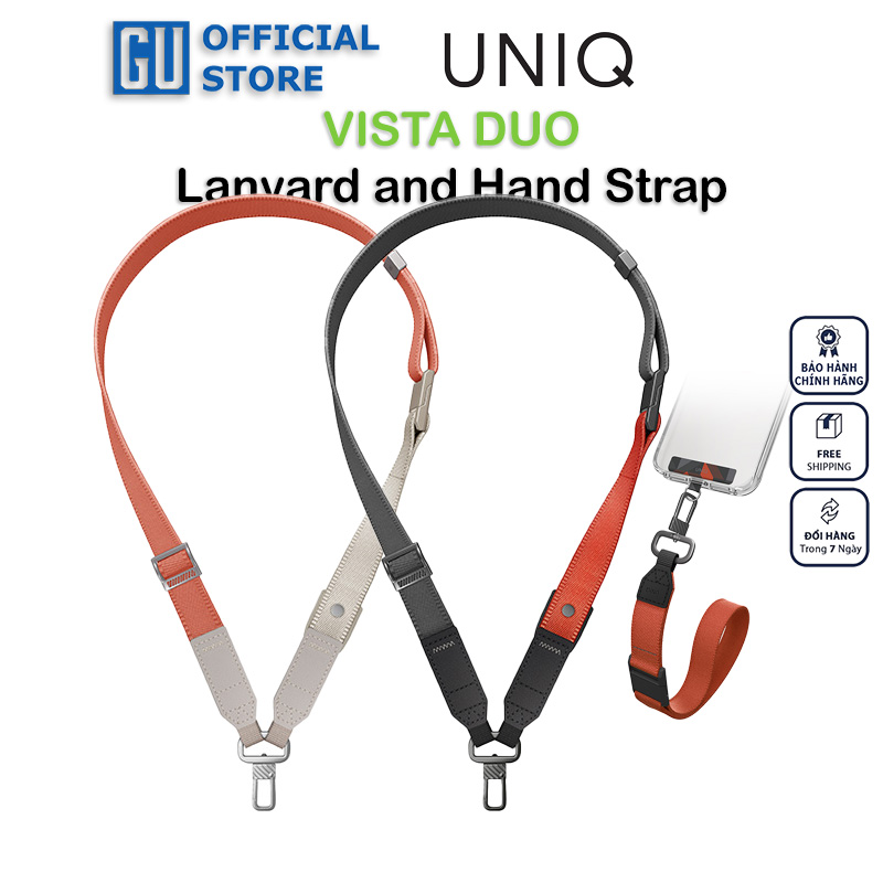 Dây Đeo Tay/ Đeo Cổ 2 in 1 UNIQ VISTA DUO Phối Màu Nổi Bật Phù Hợp Với Mọi Loại Ốp Điện Thoại Hàng Chính Hãng
