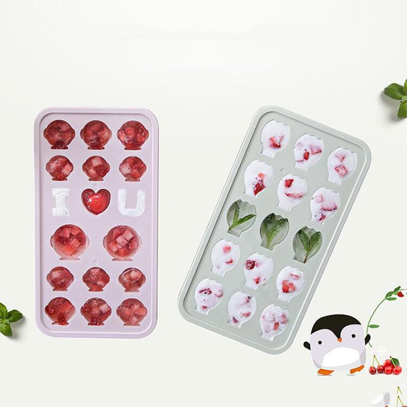 Khuôn Silicon Làm Đá Hình Tổ Ong Có Nắp Đậy Tiện Dụng