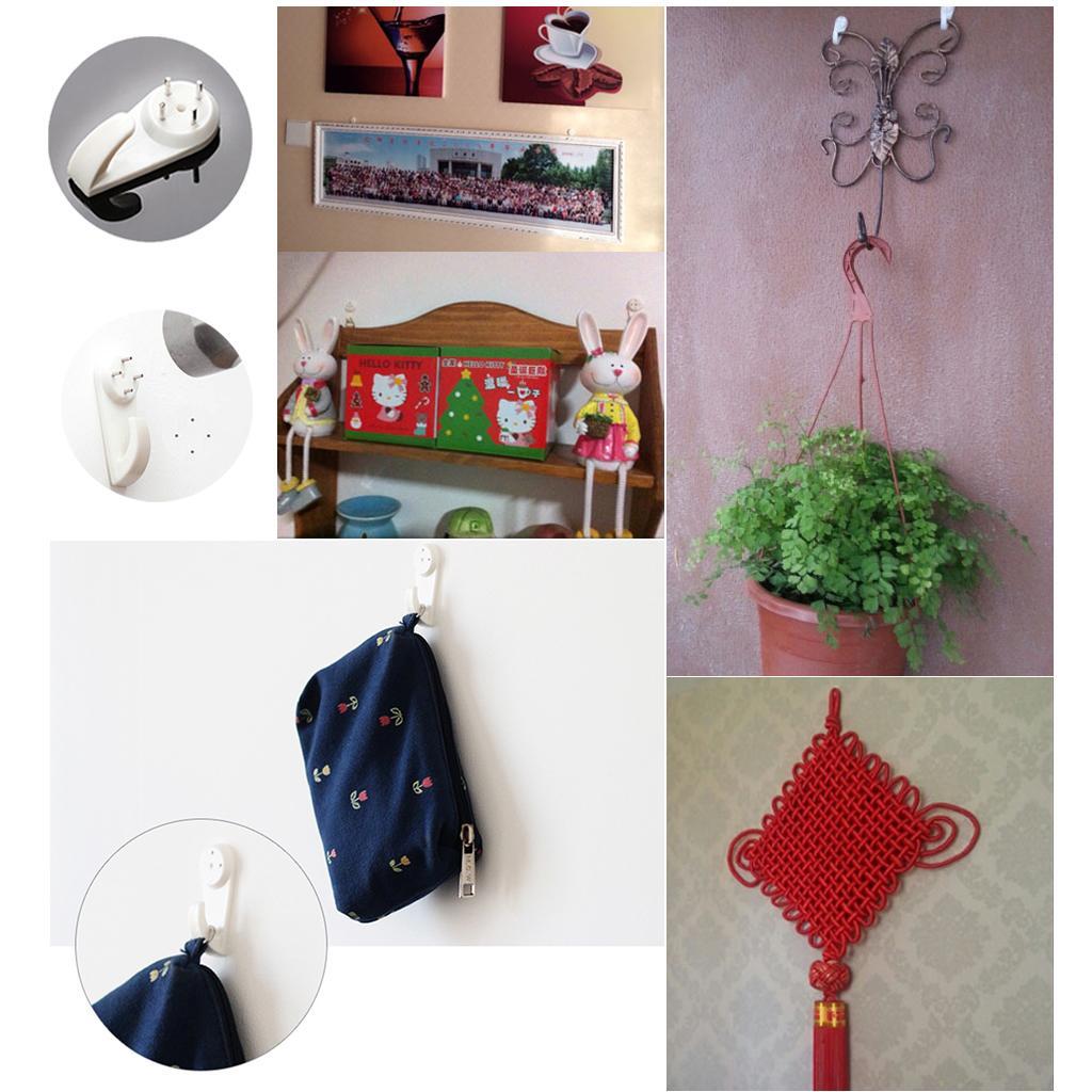 60 Hard Picture Frame Hooks Photos Mirror Hanging 20x40mm/15x25mm/15x30mm