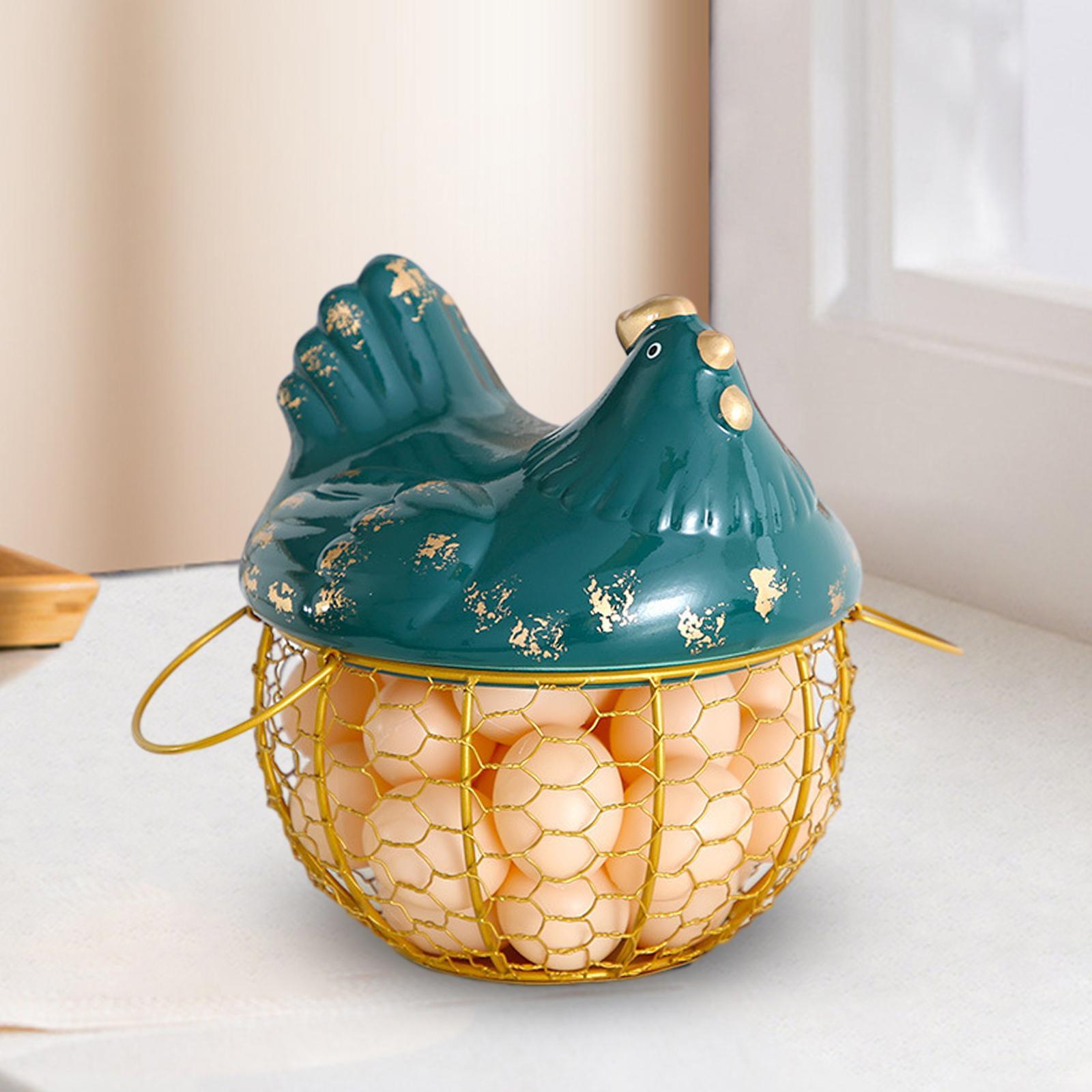 Egg Basket Large Capacity Rustic Egg Collection Basket Kitchen Egg Container