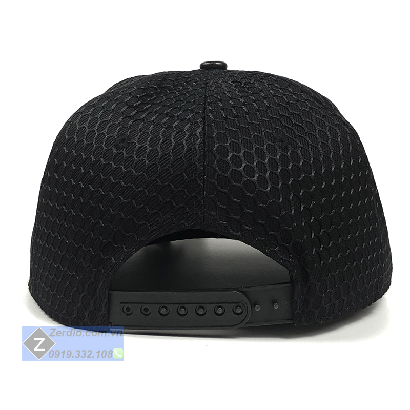 Mũ snapback họa tiết hợp kim cực chất, 2 màu đen, đỏ cho cả nam và nữ