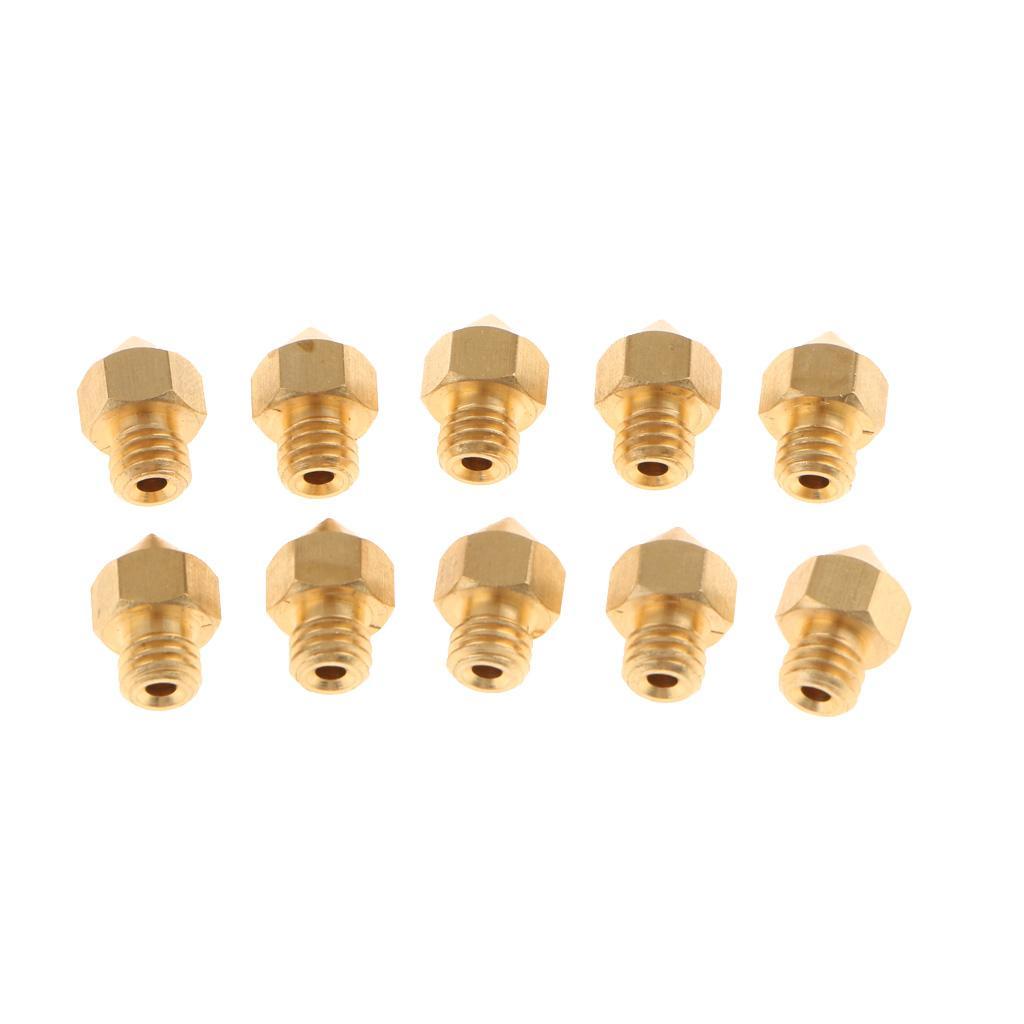 10Piece 3D Printer Extruder Brass Nozzle Print Head for