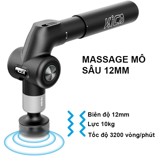 MUA 1 ĐƯỢC 5 - Máy Massage Cầm Tay KICA EVO Với Cánh Tay Có Thể Điều Chỉnh, Súng Mát Xa Chuyên Sâu Cho Cổ, Vai Gáy, Bụng, Lưng, Cánh Tay, Chân - Giảm Đau Mỏi Toàn Thân Cho Dân Văn Phòng, Gymer, Người Già, Người Lao Động Nặng - Hàng Chính Hãng