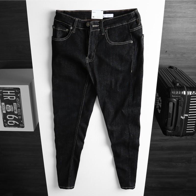 Quần Jean nam cao cấp 02 màu thời trang ống ôm jean co giản hàng cao cấp xuất xịn