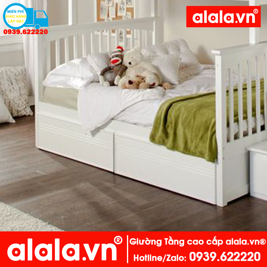 Giường tầng ALALA105 (1m2, 1m4) gỗ thông nhập khẩu - www.ALALA.vn® - Za.lo: 0939.622220