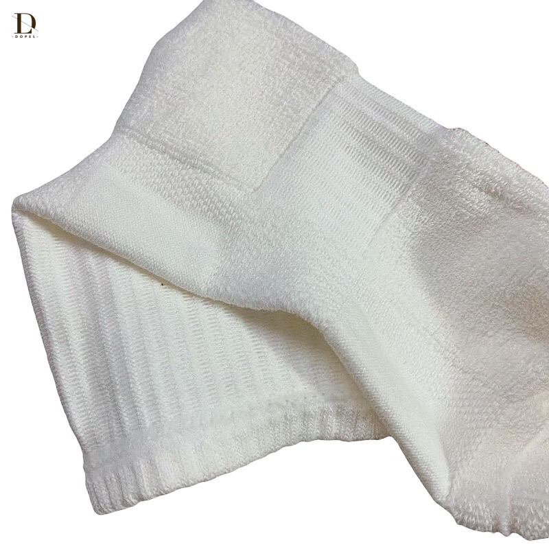Vớ Tất Trắng Cổ Lửng 100% Cotton, Dày Dặn, Mềm, Không Dão