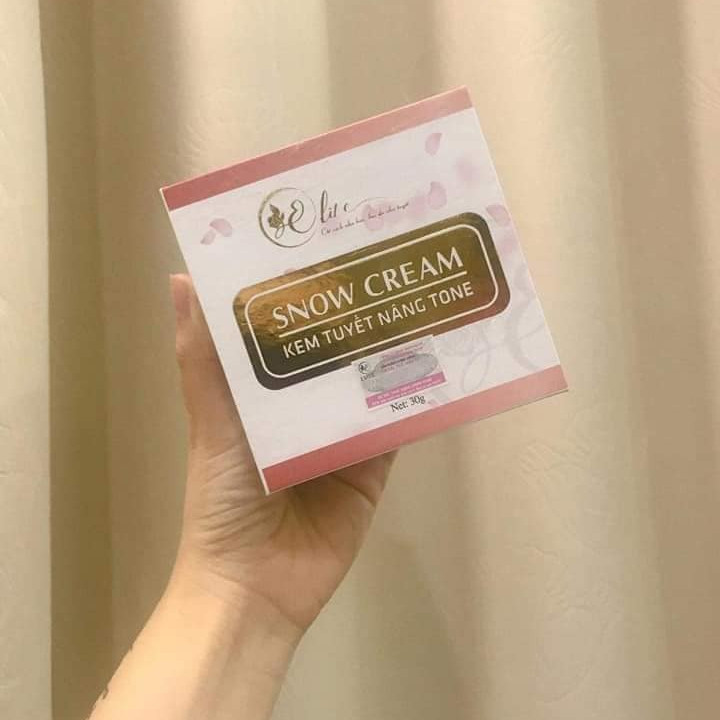 Kem Ngày Elite Snow Cream - 30 Gram - Hàng Chính Hãng - Tinh Chất Dưỡng Trắng - Make Up - Với SPF 55/PA+++ Độ Chống Nắng Cao - Bảo Vệ Da Tối Ưu Khỏi Tia Ngoại Ánh Sáng Mặt Trời.