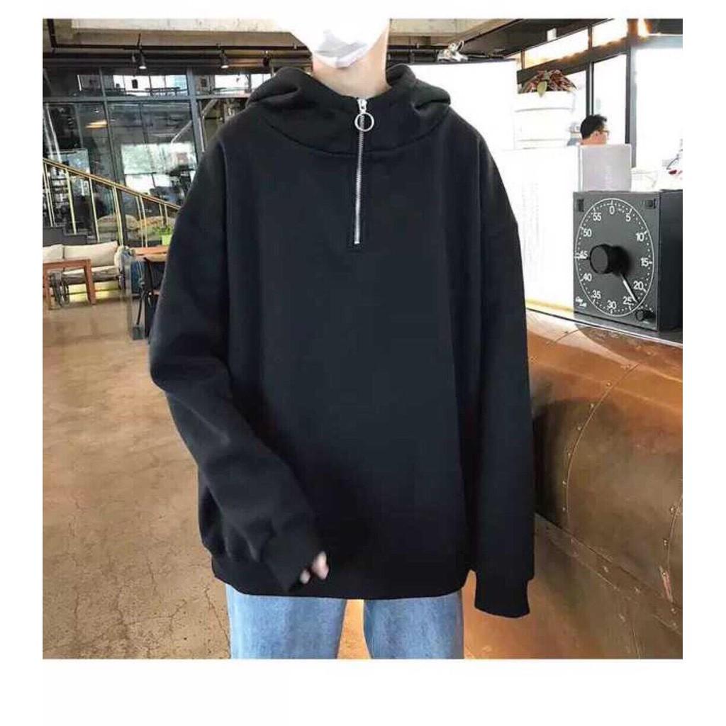 Hoodie Trơn Tránh Nắng Bụi 123SHOP Dành Cho Nam Cho Nữ Có Dây Kéo Cho Cặp Đôi Chất Unisex Phối Zip 3 Màu