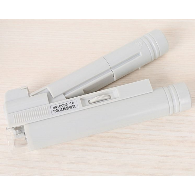 Kính lúp 100X cầm tay mini có đèn trợ sáng soi vật chi tiết nhỏ siêu nét chuyên dụng, chất liệu nhựa ABS cao cấp C2