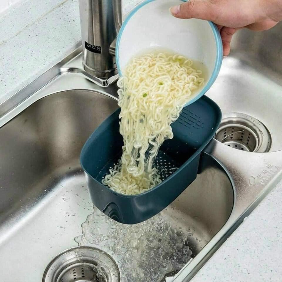 Kệ chữ nhật chia ngăn gác bồn rửa bát